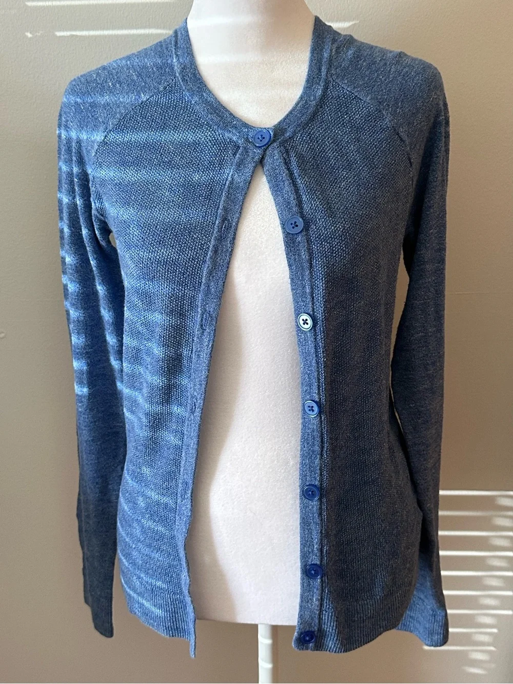 Women’s Merona Blue Button-Up Essential Stylish Cardigan